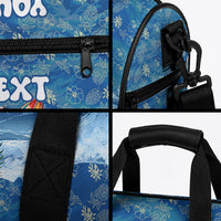 Personalized Hawaii 60th Birthday Sea Turtle Duffle Bag Tropical Ocean Wave Floral Surfboard