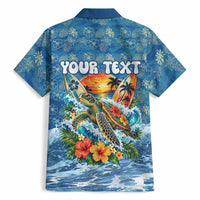 Personalized Hawaii 60th Birthday Sea Turtle Hawaiian Shirt Tropical Ocean Wave Floral Surfboard TS04 - Polynesian Pride