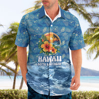 Personalized Hawaii 60th Birthday Sea Turtle Hawaiian Shirt Tropical Ocean Wave Floral Surfboard TS04 - Polynesian Pride