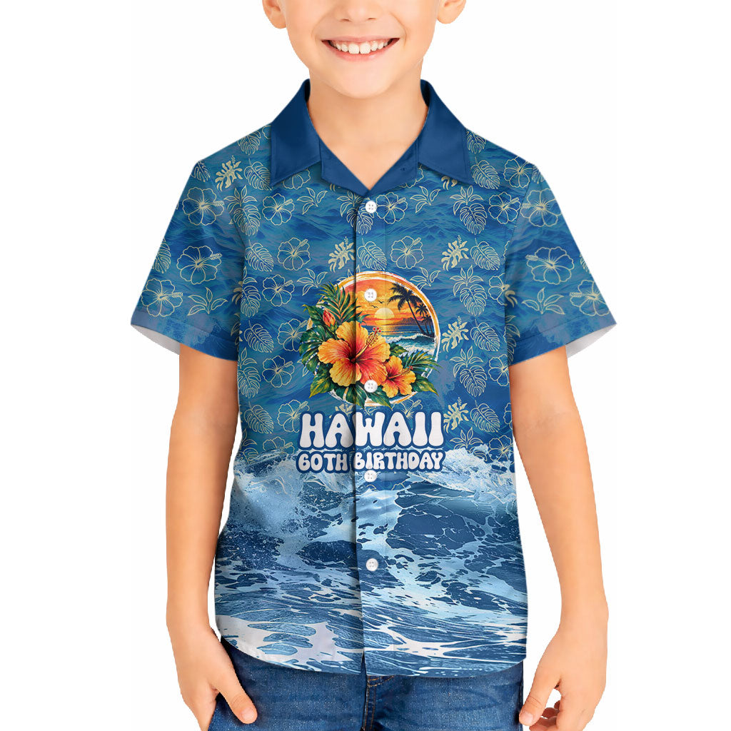 Personalized Hawaii 60th Birthday Sea Turtle Hawaiian Shirt Tropical Ocean Wave Floral Surfboard TS04 - Polynesian Pride