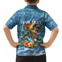 Personalized Hawaii 60th Birthday Sea Turtle Hawaiian Shirt Tropical Ocean Wave Floral Surfboard TS04 - Polynesian Pride