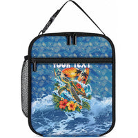 Personalized Hawaii 60th Birthday Sea Turtle Lunch Bag Tropical Ocean Wave Floral Surfboard