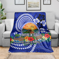 50th Anniversary Wedding Polynesian Blanket Mom And Dad Floral Tribal Jubilee Tropical TS04 - Polynesian Pride