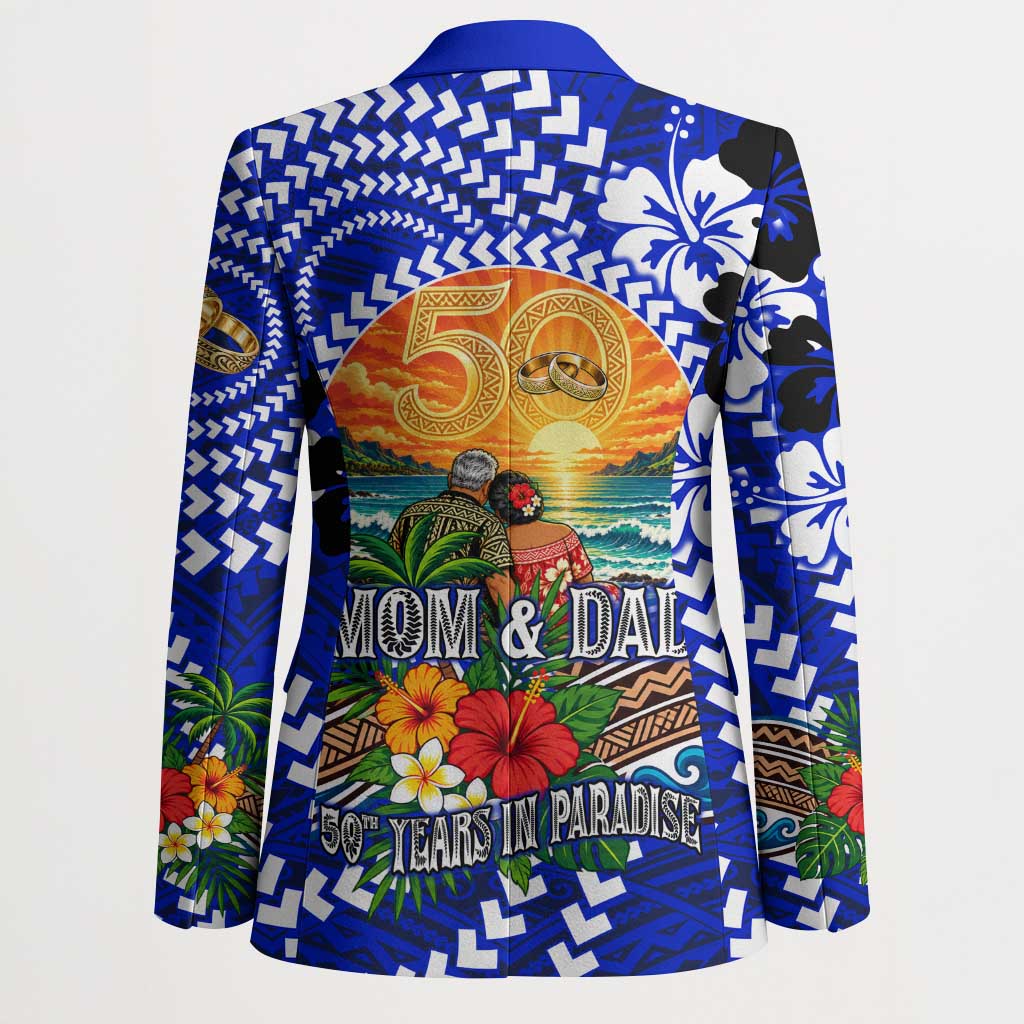50th Anniversary Wedding Polynesian Blazer Mom And Dad Floral Tribal Jubilee Tropical TS04 - Polynesian Pride