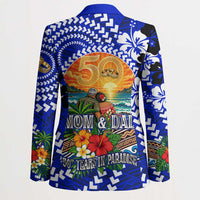 50th Anniversary Wedding Polynesian Blazer Mom And Dad Floral Tribal Jubilee Tropical TS04 - Polynesian Pride