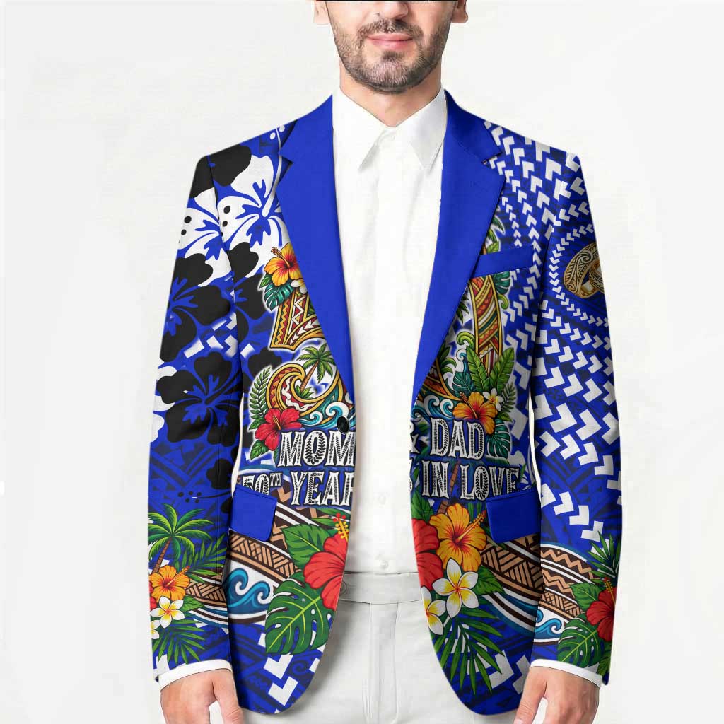 50th Anniversary Wedding Polynesian Blazer Mom And Dad Floral Tribal Jubilee Tropical TS04 - Polynesian Pride