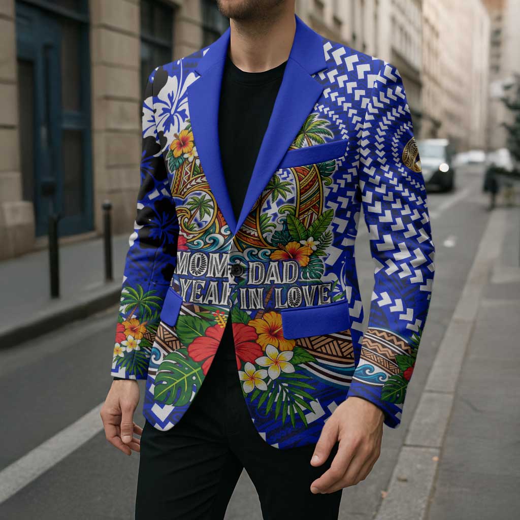 50th Anniversary Wedding Polynesian Blazer Mom And Dad Floral Tribal Jubilee Tropical TS04 - Polynesian Pride