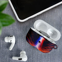 New Zealand Aotearoa Kiwi UFO AirPods Case Sci-Fi Galaxy Sunset Sky Tower And Mountain