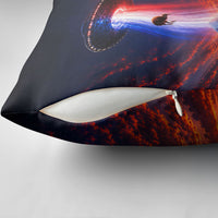New Zealand Aotearoa Kiwi UFO Pillow Cover Sci-Fi Galaxy Sunset Sky Tower And Mountain