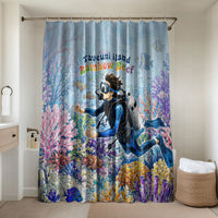Fiji Taveuni Rainbow Reef Bathroom Set Scuba Diver Vibrant Undersea Coral Garden Watercolor