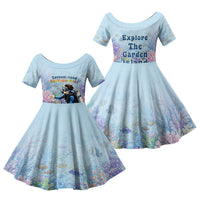 Fiji Taveuni Rainbow Reef Family Matching Long Sleeve Bodycon Dress and Hawaiian Shirt Scuba Diver Vibrant Undersea Coral Garden Watercolor