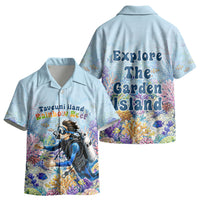 Fiji Taveuni Rainbow Reef Kid Hawaiian Shirt Scuba Diver Vibrant Undersea Coral Garden Watercolor