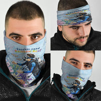 Fiji Taveuni Rainbow Reef Neck Gaiter Scuba Diver Vibrant Undersea Coral Garden Watercolor