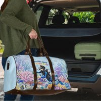 Fiji Taveuni Rainbow Reef Travel Bag Scuba Diver Vibrant Undersea Coral Garden Watercolor