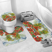 Fiji Taveuni Island Dateline Crossing Bathroom Set Tropical Cultural Landscape With Tagimoucia Floral Pattern