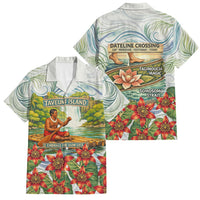 Fiji Taveuni Island Dateline Crossing Family Matching Summer Maxi Dress and Hawaiian Shirt Tropical Cultural Landscape With Tagimoucia Floral Pattern