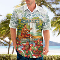 Fiji Taveuni Island Dateline Crossing Hawaiian Shirt Tropical Cultural Landscape With Tagimoucia Floral Pattern