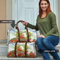 Fiji Taveuni Island Dateline Crossing Travel Bag Tropical Cultural Landscape With Tagimoucia Floral Pattern
