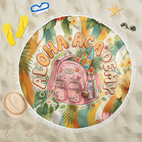 Hawaii Aloha Academy Back To School Beach Blanket Sea Turtle Tropical Hibiscus Flowers Retro Psychedelic