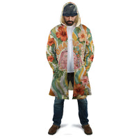Hawaii Aloha Academy Back To School Cloak Sea Turtle Tropical Hibiscus Flowers Retro Psychedelic
