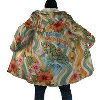 Hawaii Aloha Academy Back To School Cloak Sea Turtle Tropical Hibiscus Flowers Retro Psychedelic