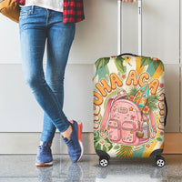 Hawaii Aloha Academy Back To School Luggage Cover Sea Turtle Tropical Hibiscus Flowers Retro Psychedelic