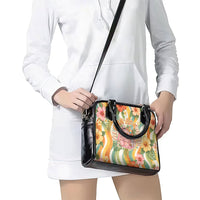 Hawaii Aloha Academy Back To School Shoulder Handbag Sea Turtle Tropical Hibiscus Flowers Retro Psychedelic