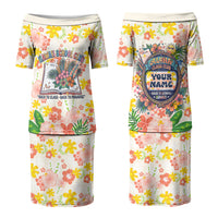 Personalized Hawaii School Club Back To Class Couples Matching Puletasi and Long Sleeve Button Shirt Retro Tropical Hibiscus Pattern With Open Notebook TS04 - Polynesian Pride