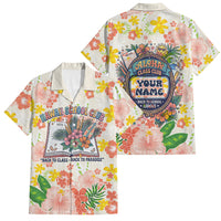 Personalized Hawaii School Club Back To Class Family Matching Long Sleeve Bodycon Dress and Hawaiian Shirt Retro Tropical Hibiscus Pattern With Open Notebook TS04 Dad's Shirt - Short Sleeve White Orange - Polynesian Pride
