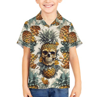 Pineapple Skull Kid Hawaiian Shirt Summer Paradise TS04 - Polynesian Pride