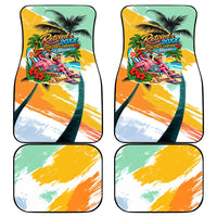 Hawaii Retirement Vacation Car Mats Tropical Sunset Beach Pink Flamingo Surfboard Palm Tree TS04 - Polynesian Pride