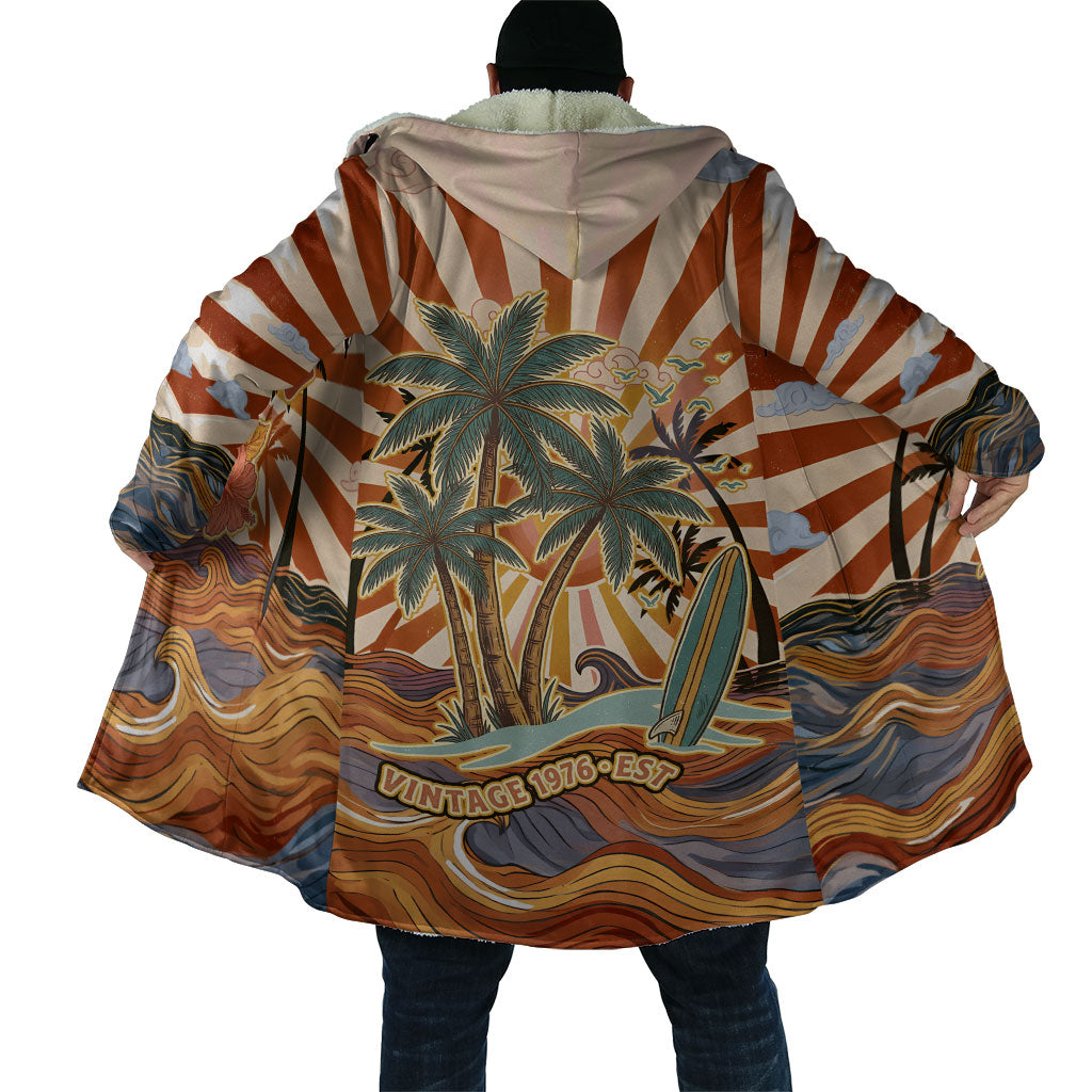 Aloha Nifty 50th Birthday Hawaii Cloak Vintage Retro Sunburst Tropical Palm Tree Surfboard Art TS04 - Polynesian Pride