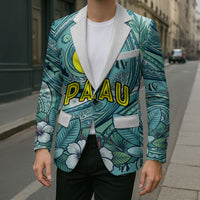 Palau Official Seal Flag Blazer Tribal Pattern Ocean Marine Life Tropical Hibiscus TS04 - Polynesian Pride