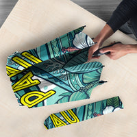 Palau Official Seal Flag Umbrella Tribal Pattern Ocean Marine Life Tropical Hibiscus TS04 - Polynesian Pride