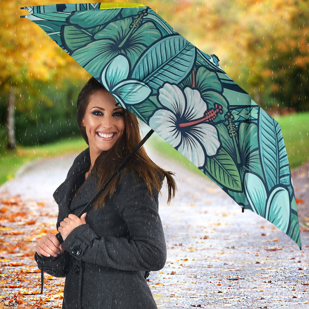 Palau Official Seal Flag Umbrella Tribal Pattern Ocean Marine Life Tropical Hibiscus TS04 - Polynesian Pride