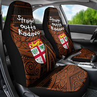 Straight Outta Kadavu Fiji Car Seat Cover Tribal Polynesian Tattoo Coat Of Arms Flag