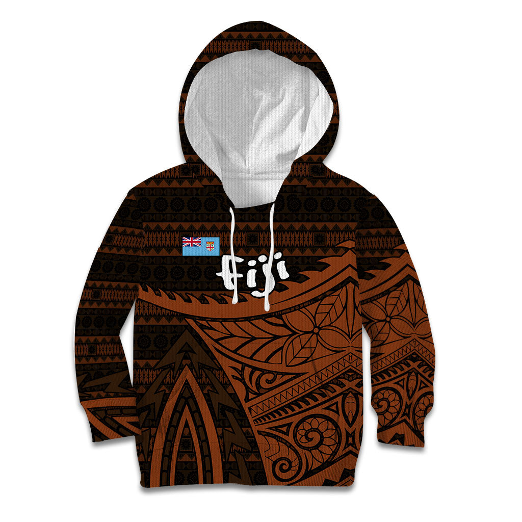 Straight Outta Kadavu Fiji Kid Hoodie Tribal Polynesian Tattoo Coat Of Arms Flag