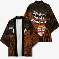 Straight Outta Kadavu Fiji Kimono Tribal Polynesian Tattoo Coat Of Arms Flag