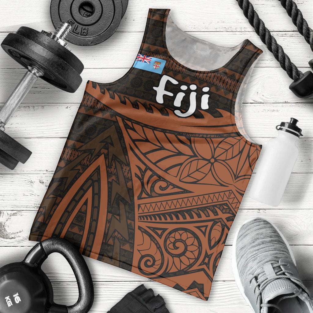 Straight Outta Kadavu Fiji Men Tank Top Tribal Polynesian Tattoo Coat Of Arms Flag