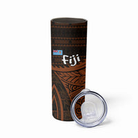 Straight Outta Kadavu Fiji Skinny Tumbler Tribal Polynesian Tattoo Coat Of Arms Flag