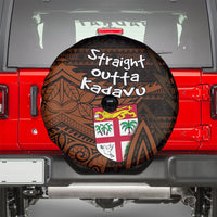 Straight Outta Kadavu Fiji Spare Tire Cover Tribal Polynesian Tattoo Coat Of Arms Flag