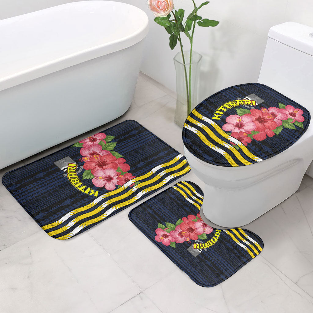 Kiribati Bathroom Set Tropical Pink Hibiscus Flowers Polynesian Tribal TS04 - Polynesian Pride