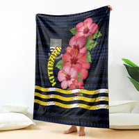 Kiribati Blanket Tropical Pink Hibiscus Flowers Polynesian Tribal TS04 - Polynesian Pride