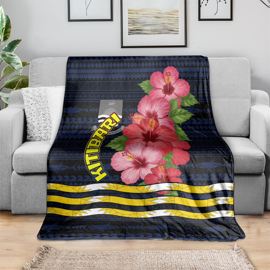 Kiribati Blanket Tropical Pink Hibiscus Flowers Polynesian Tribal TS04 - Polynesian Pride
