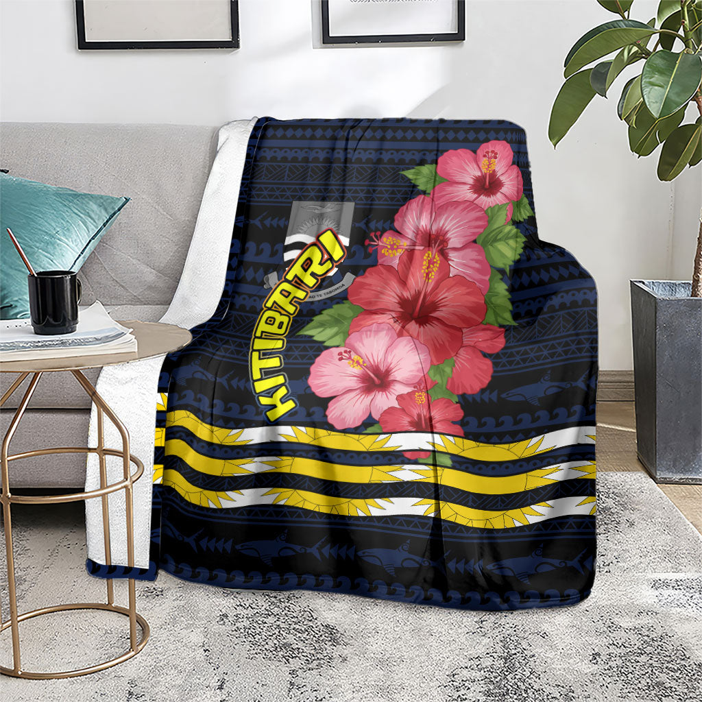Kiribati Blanket Tropical Pink Hibiscus Flowers Polynesian Tribal TS04 - Polynesian Pride