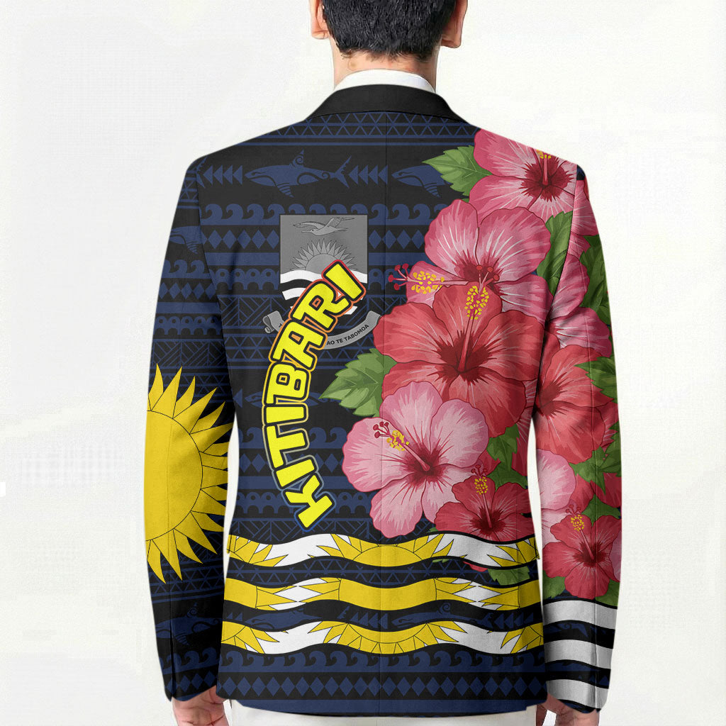 Kiribati Blazer Tropical Pink Hibiscus Flowers Polynesian Tribal TS04 - Polynesian Pride