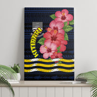 Kiribati Canvas Wall Art Tropical Pink Hibiscus Flowers Polynesian Tribal TS04 - Polynesian Pride