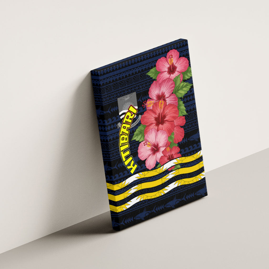 Kiribati Canvas Wall Art Tropical Pink Hibiscus Flowers Polynesian Tribal TS04 - Polynesian Pride