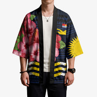 Kiribati Kimono Tropical Pink Hibiscus Flowers Polynesian Tribal TS04 - Polynesian Pride