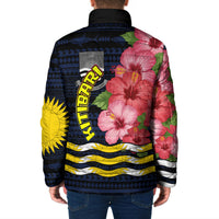 Kiribati Padded Jacket Tropical Pink Hibiscus Flowers Polynesian Tribal TS04 - Polynesian Pride